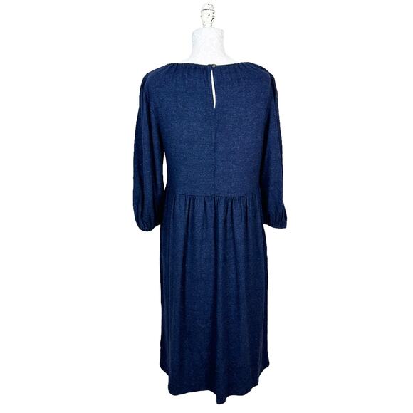 Velvet by Graham and Spencer Viscose Blend Midi Knit Dress Blue Women Small NWT - Picture 3 of 10